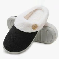 Quaouag Cute Slippers for Women's and Men's Indoor Home Slipper Soft Warm Bedroom Non-Slip Shoes Casual Slipper