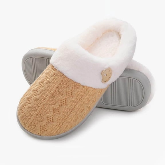 Quaouag Cute Slippers for Women's and Men's Indoor Home Slipper Soft Warm Bedroom Non-Slip Shoes Casual Slipper