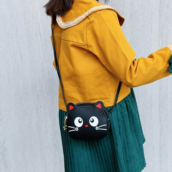 Quaouag Little Girls Purse Cute Cat Toddler Crossbody Purse Mini Kids Purse for Kids Little Girls Gift