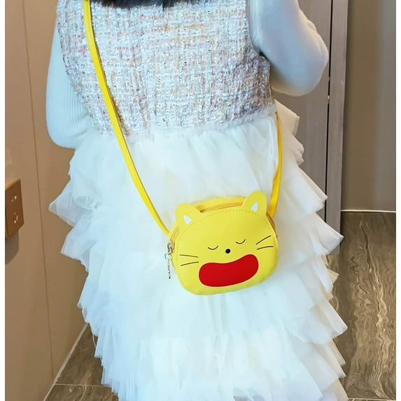 Quaouag Little Girls Purse Cute Cat Toddler Crossbody Purse Mini Kids Purse for Kids Little Girls Gift