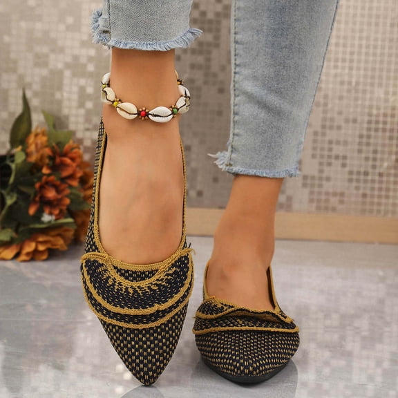 Quaouag Mules for Women Flats Comfortable Pointed Toe Women Mules
