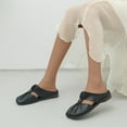 thumbnail image 1 of Quaouag Mules for Women Flats Comfortable Soft Memory Foam Insole Fox Pointed Rivet Mule Shoes, 1 of 5
