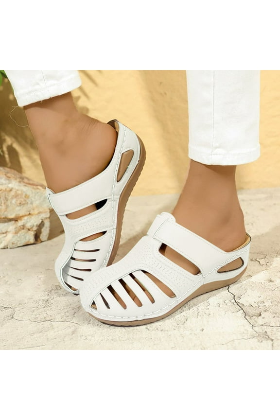 Orthopedic Sandals for Women,Sandals for Women Dressy Summer Closed Toe Breathable Sandals with Arch Support Shoes
