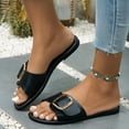 thumbnail image 1 of Quaouag Sandals Slides Womens Open Toe Mule Slip On Slide Shoes, 1 of 7