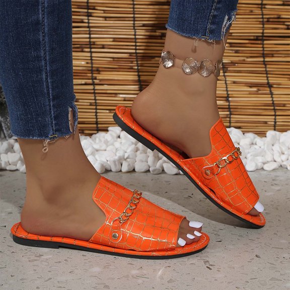 Quaouag Sandals Slides Womens Open Toe Mule Slip On Slide Shoes