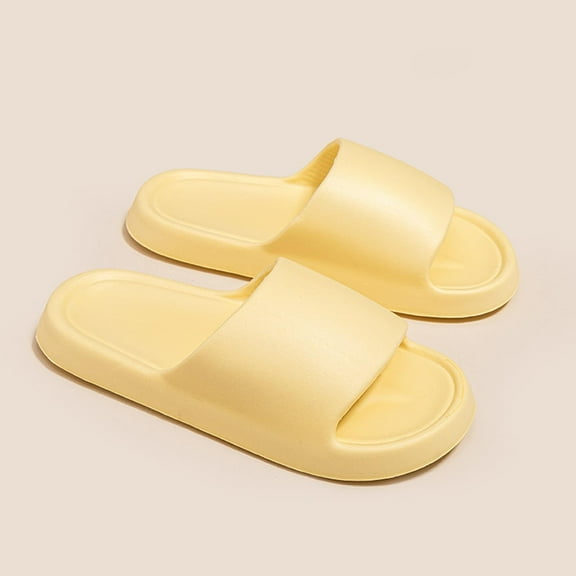 Quaouag Shower Slippers for Women and Men, Bathroom Shoes House Slip-on Slides, Home Beach Wear Pool Sandals, Non-Slip Ultra Lightweight Soft Sole Indoor Open Toe Garden Footwear