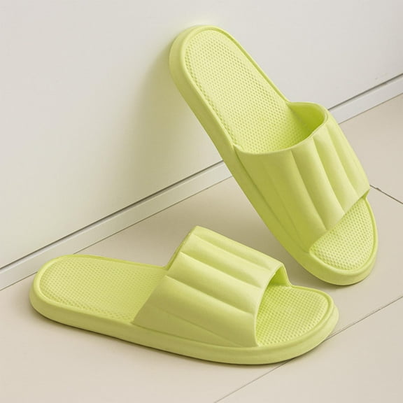 Quaouag Shower Slippers for Women and Men, Bathroom Shoes House Slip-on Slides, Home Beach Wear Pool Sandals, Non-Slip Ultra Lightweight Soft Sole Indoor Open Toe Garden Footwear