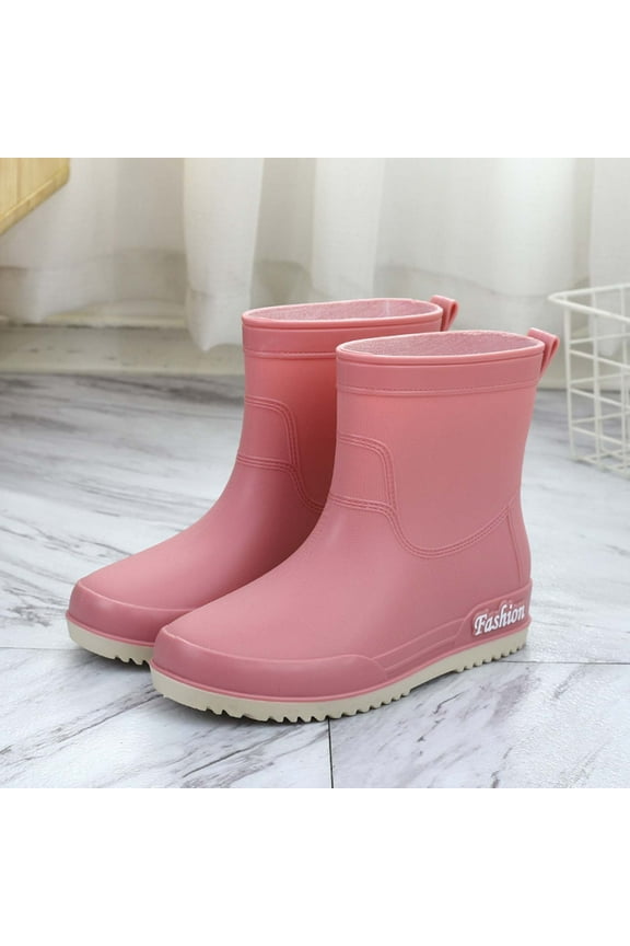 Waterproof Womens Rain Boots insulated,Lightweight Rubber fashion Boots in Gardening,Warm and Comfortable Wide Calf Rain Boots with Glossy in Outdoor