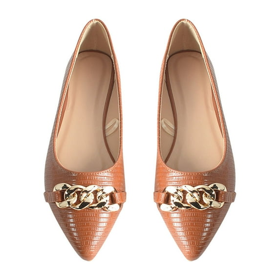 Quaouag Women's Ballet Flat Shoes Pointed Toe Slip On Shoes Ballerina Walking Flats Casual Dress Shoes for Woman Dressy Comfortable Water Resistant