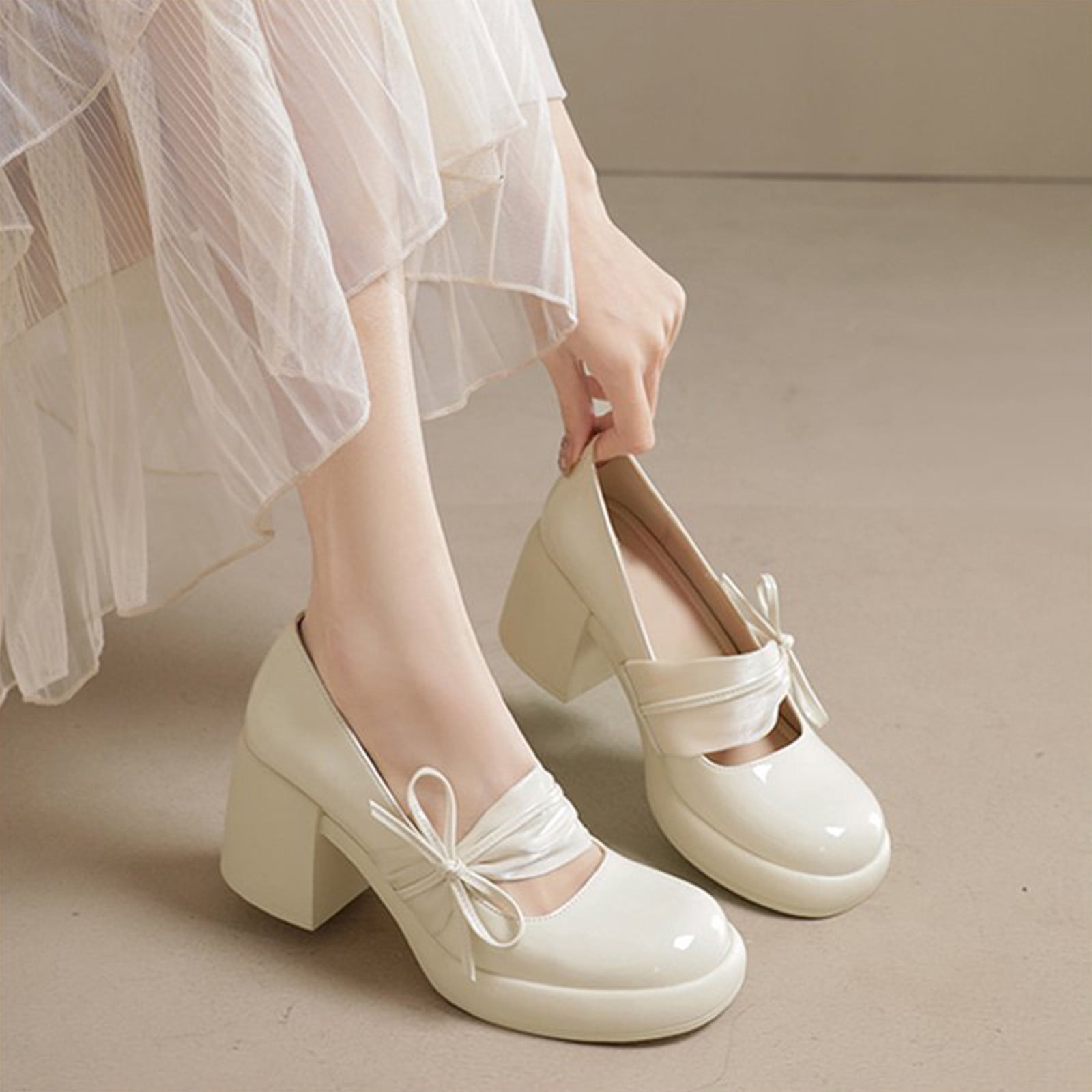 36Trois Heel Loafers ホワイト ポインテッドトゥ 36Trois Heel Loafers ホワイト ポインテッドトゥ