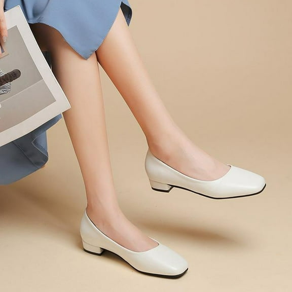 Quaouag Women's Flats, Round Toe Ballet Flats, Comfortable Slip-on Dressy Business Casual Work Office Ballerina Flat Dress Shoes