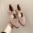 thumbnail image 1 of Quaouag Women's Flats Shoes Pointed Toe Knit Washable Ballet Comfortable Dressy Mary Jane Flat, 1 of 4