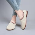 thumbnail image 1 of Quaouag Women's Flats Slip On Go Walk Shoes for Women Comfortable Walking Sneakers Knit Low Wedge Dressy Ballet Shoes Zapatos para Mujer, 1 of 9