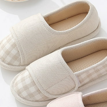 Quaouag Women's Knitted Slippers Memory Foam Cozy House Shoes Indoor Outdoor