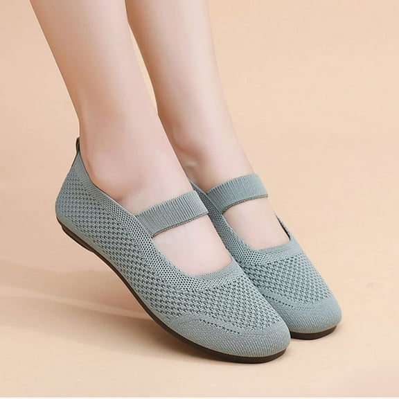 Quaouag Women's Mesh Flats Shoes Dress Shoes for Women Flats Shoes Comfortable Memory Foam Flats Shoes Wide Toe Box Comfortable Walking Shoes