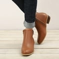 thumbnail image 1 of Quaouag Womens Ankle Boots,Ankle Boots for Women,Women's Ankle Cowboy Boots Low Heel Western Cowboy Boots for Women Ankle Dress Boots with Zipper,Hollow-Out Cutout Casual Short Ankle Booties, 1 of 9