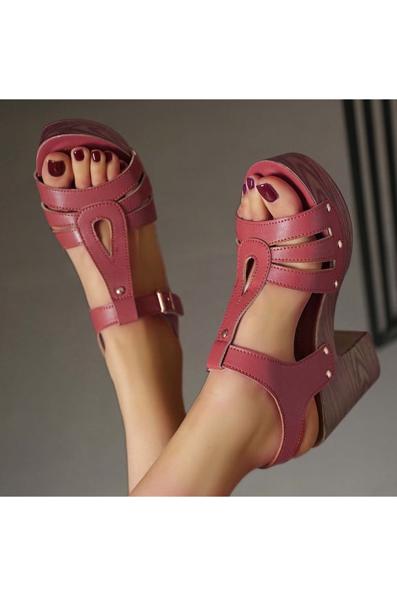 Womens Chunky Low Heels Sandals Casual Ankle Strap Open Toe Heeled Sandals Fashion Summer Party Dress Shoes