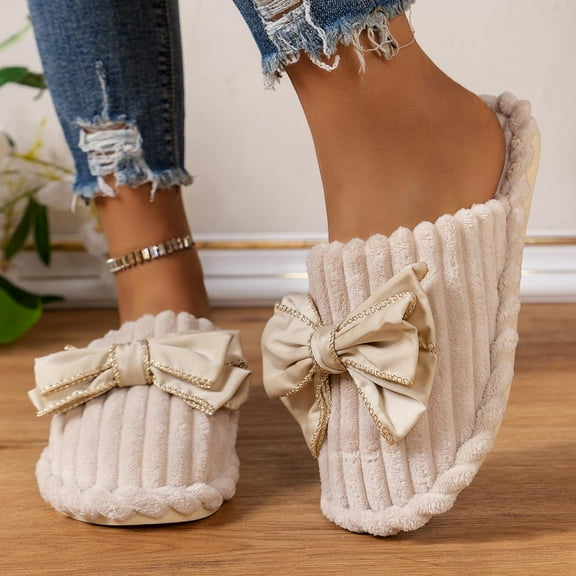 Quaouag Womens Slippers Wide Diabetic Shoes Adjustable House Slippers Memory Foam Bedroom Shoes Arthritis Edema Indoor Outdoor