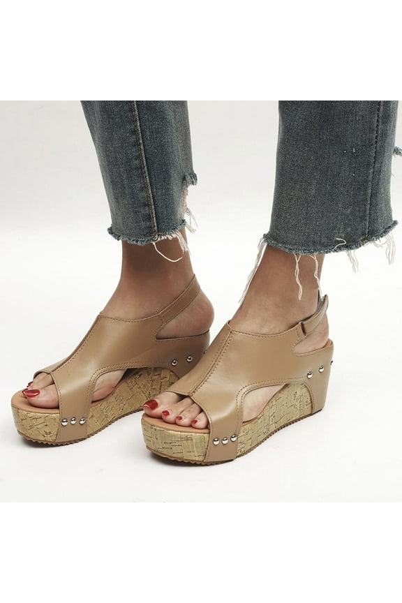 Womens Wedges, Featuring Corkys EVA Foam Cushioned Insoles, A 2.5 Inch Heel, Lightweight For All Day Wear, And Hook And Loop Closure