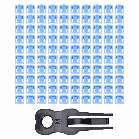 Quaqdae 100 Pcs Blue RJ45 Port Ethernet LAN Hub Anti Dust Cover Plug Cap Blockout Protector with Proprietary Lock and Key
