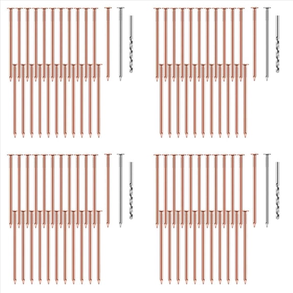 Quaqdae 100 Pcs Copper Nails to Killing Trees,3.5 Inch Pure Copper Nails Bulk,Stump Removal Spikes Hardware Nails for Trees