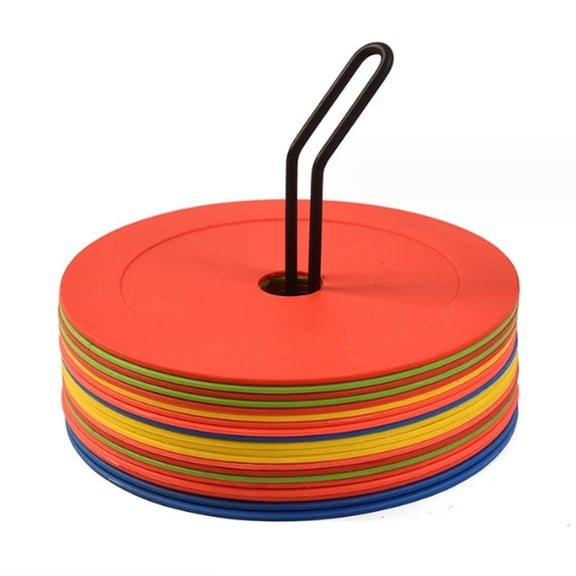 Quaqdae 10Pcs Soccer Flat Cones Marker Disc,Basketball Sports Speed Agility Training Markers,Portable Training Equipment