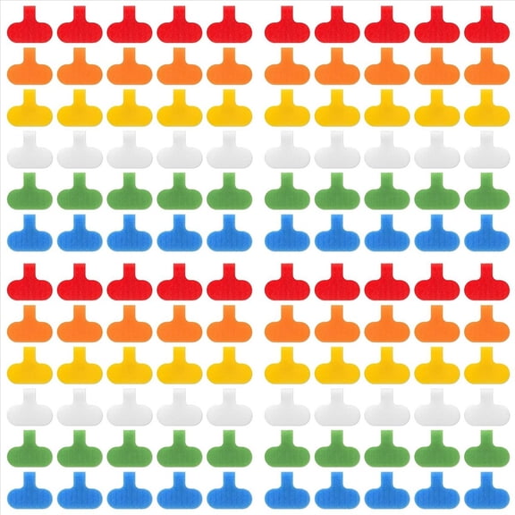Quaqdae 120 PCS Cable Labels Cord Labels Multi-Color Write on Wire Labels Tags for Cable Management and Identification