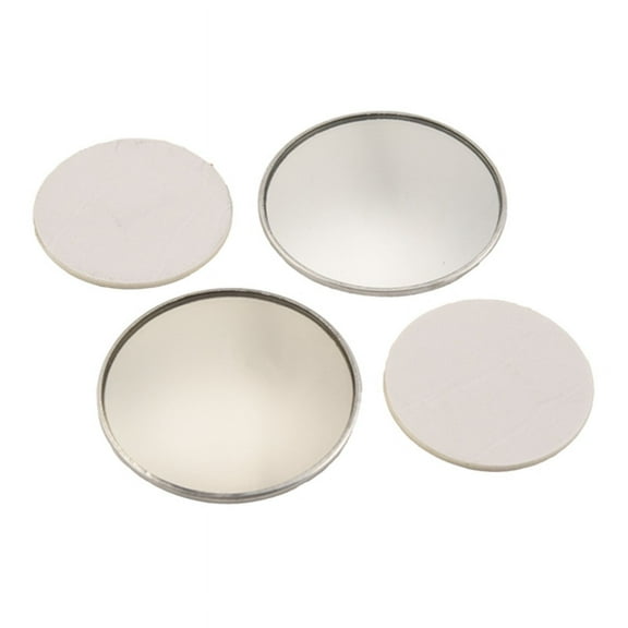 Quaqdae 2 Pcs Round Stick-On Convex Blind Spot Mirror Set