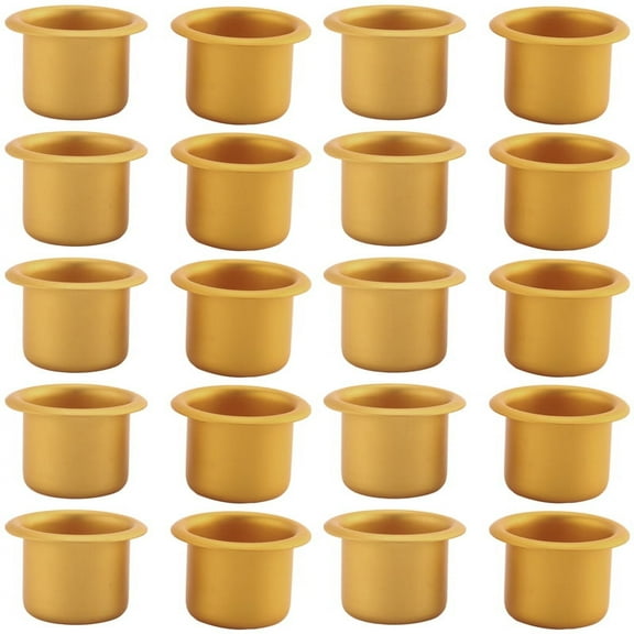 Quaqdae 20 Pcs Metal Candle Insert for Taper Candles Decorative Candle Holder DIY Candle Holder Set for Tree Candles Table