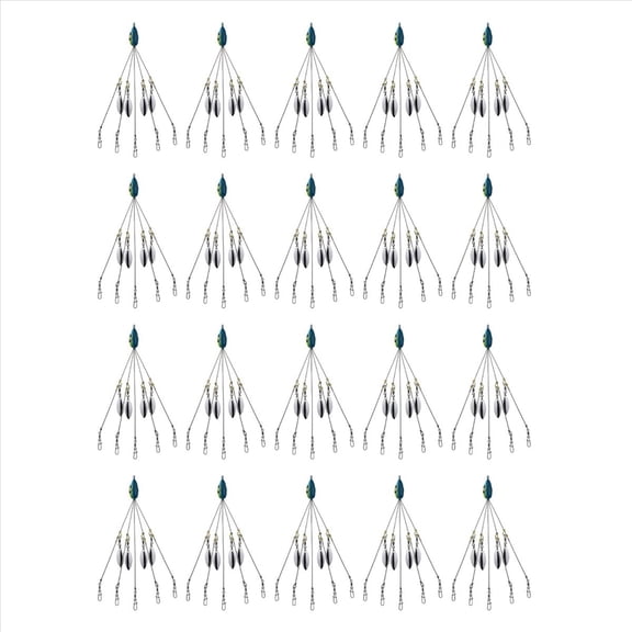 Quaqdae 20X Alabama Umbrella Rigs for Bass Stripers Fishing, Freshwater Fishing Swimbait Lures Rig Kit, Blue