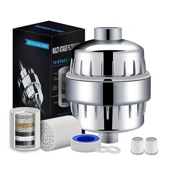 Quaqdae 25 Stage Shower Head Filter Purifier with 2Pc Filter for Hard Water Softener US