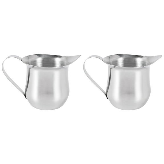 Quaqdae 2Pack 3Oz Stainless Steel Bell Creamer Espresso Shot Frothing Pitcher Cup Latte Art Measure