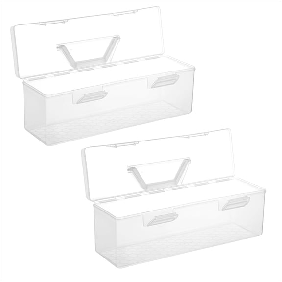 Quaqdae 2Pcs Paint Storage Box Craft Handle,30 Bottle Capacity for 2 Fluid Ounces Acrylic