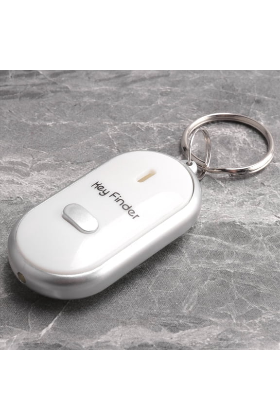 2pcs Whistle Lost Key Finder Flashing Beeping Locator Remote Keychain LED Ring