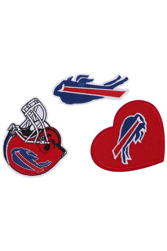 Quaqdae 3 Pcs Rugby Team Logo Embroidery Patch, Helmet and Heart Logo Iron-on Patch for Jacket Backpack Jeans Jacket