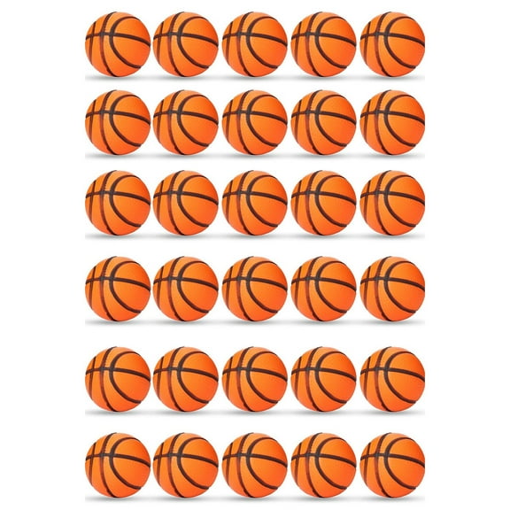 Quaqdae 30 Pieces Mini Basketball Party Favors Stress Ball Bouncy Ball,Mini Foam Sports Ball, for School Reward
