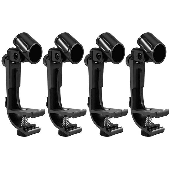 Quaqdae 4 Pcs Microphone Clip Drum Clip Shockproof Microphone Clip Microphone Stand Shockproof Musical Instrument Accessories