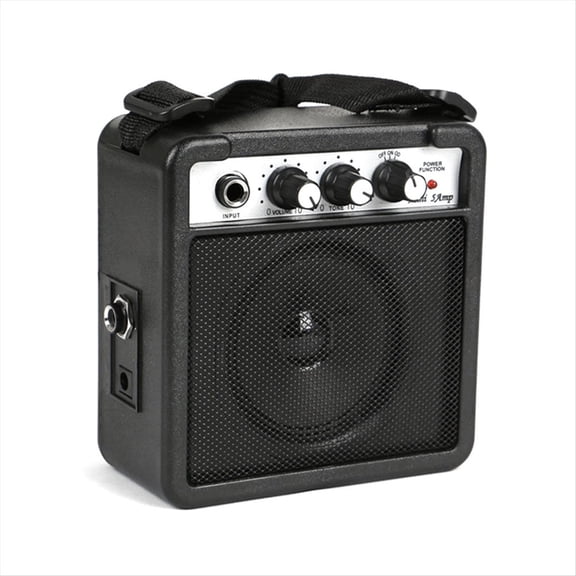 Quaqdae 5W Mini Guitar Amplifier Amp Speaker with 3.5mm & 6.35mm Inputs 1/4 Inch Output Volume Tone Adjustment Overdrive