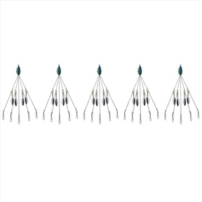 Quaqdae 5X Alabama Umbrella Rigs for Bass Stripers Fishing, Freshwater Fishing Swimbait Lures Rig Kit, Blue