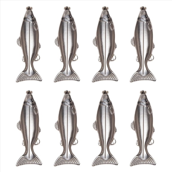 Quaqdae 8 Set Fish-Shape Hip Flask 5Oz Bottle Mini Pocket Flask Stainless Steel Party Drinkware for Outdoor