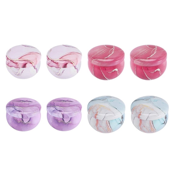 Quaqdae 8Pcs Candle Tins for Candle Making Kit Empty Metal Candle Tin with Lids Storage Tins Reusable for Tea Candy Spices Gifts