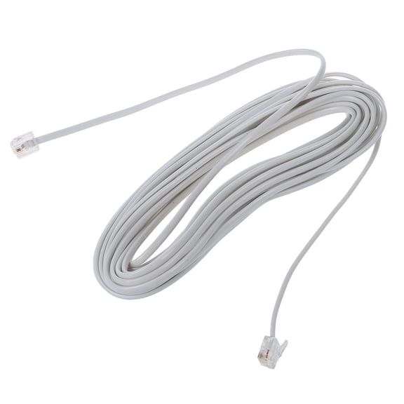 Quaqdae 9M 30ft RJ11 6P2C Modular Telephone Phone Cables Wire White