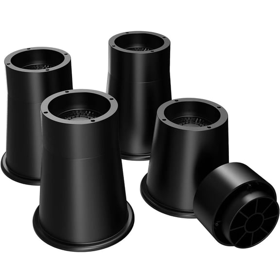 Quaqdae Bed Risers 6 Inch, 4 Inche + 2 Inches Adjustable Furniture Risers, Heights of 4 or 6 Inches Round Furniture Risers