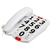 Quaqdae Big Button Phone for Elderly Seniors, Home Land Line Phone One Key for Help Telephone for the Visually Hearing Impaired