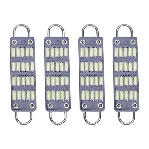 Quaqdae Bulb 44Mm Bright White Festoon Led Bulb,20 Smd Rigid Loop 1.73 Inch Interior Dome Map Led Lights 561 562 567 564,Pack Of 4