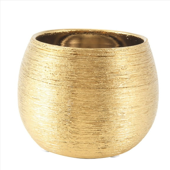 Quaqdae Ceramic Plant Pot Planter Unique Gold-Plated Creative Flower Succulent Flowerpot Vase