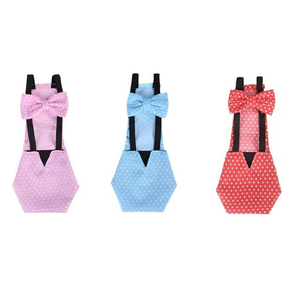 Quaqdae Chicken Diapers Bantam Hens - Reusable 3 Pcs with Bow Ties Poultry Nappies Washable Waterproof for Pets Ducks Silkie,M