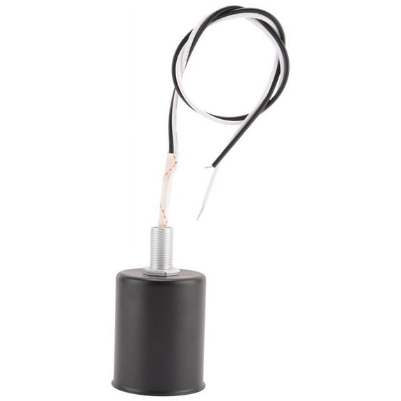 Quaqdae E27 Ceramic Screw Base Round LED Light Bulb Lamp Socket Holder Adapter metal Lamp Holder With Wire Black