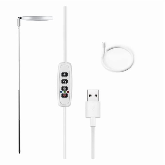 Quaqdae Grow Lights for Indoor Plants, Full Spectrum LED Halo Plant Light with Stand Height Adjustable Auto Timer, for Plants