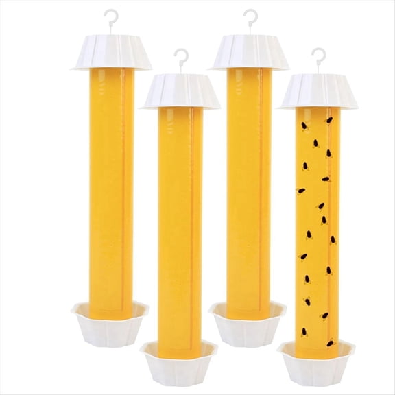 Quaqdae Hanging Sticky Fly Traps, Disposable Traps for Outdoors Indoors to Control House Flies, Moths